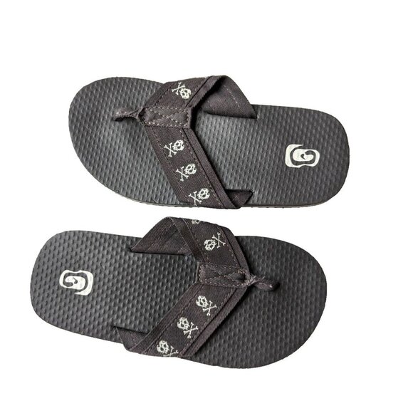 The Children's Place Other - NWT The Children's Place Boys Gray Flip Flop Sandals Skull Slip-On Size …